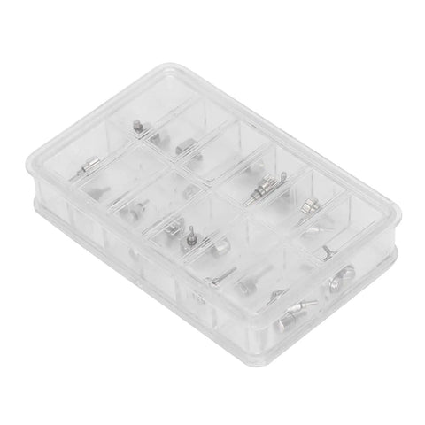 12 Size Push Press Button Tool Set for Watchmakers Alloy Construction Includes Storage Box in transparent container
