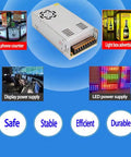Image of Beefy 360W 12V 30A Auto-Voltage Power Supply For LED Strips CCTV 3D Printers Car Audio And Ham Radio with usage examples.