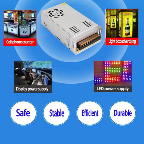 Image of Beefy 360W 12V 30A Auto-Voltage Power Supply For LED Strips CCTV 3D Printers Car Audio And Ham Radio with usage examples.