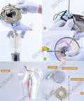Assembly steps for Colorful Bubble Glass Island Pendant Light 1 Light For Kitchen And Dining with components