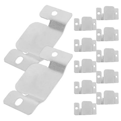 Heavy Duty Sectional Sofa Connectors 40 Piece Set metal connector brackets for reinforcing couch segments with snap lock design.