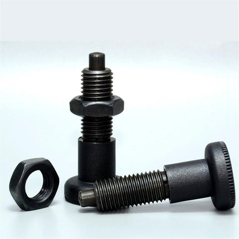 Index Plunger Spring Pin Return Screw Lock, No BS Construction, Top Shelf Quality, Heavy Duty Hardware, Solid Grip, Industrial Grade Mechanism, T613A-10-1-5, One Piece Pack with nut and spring pin.