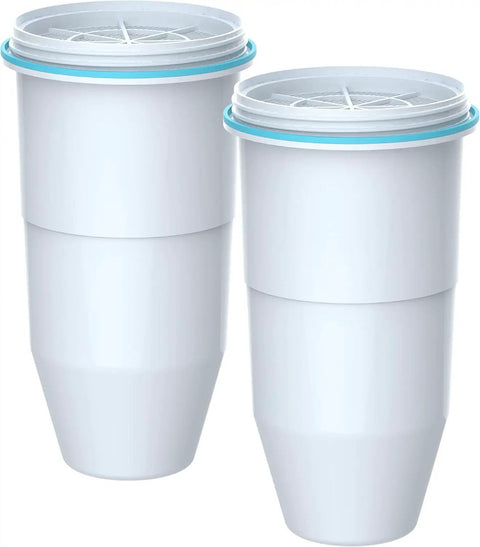 Two-pack of Top Notch Water Filter for ZeroWater pitcher and dispenser, slashes TDS to near zero, NSF ANSI 372 certified.