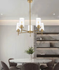 Five Light Farmhouse Chandelier For Dining Room And Kitchen Island Modern Matte Black Pendant Lighting With Clear Glass Shades