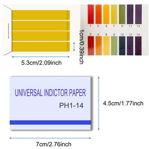 PH Test Strips 1 To 14 Litmus Paper Kit For Home Lab Water Soil Aquariums 800 Strips In 10 Pack with quick color chart