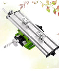 Rock Solid Mini Milling Machine Worktable With Slick Compound Drill Slide Table and Heavy Duty Multifunction Vise Fixture For Bench Drill X Y Axis Precision top view of aluminum worktable