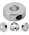 Sick Aluminum Alloy Fixed Locking Limit Ring Adjustable 6mm To 20mm Double Split Shaft Collar With Fasteners For Go Hard Rigging Or Maintenance Pro Jobs Because This Tool Is Tough Handles Load Weights Without Breaking Sweat At All, silver split shaft collar