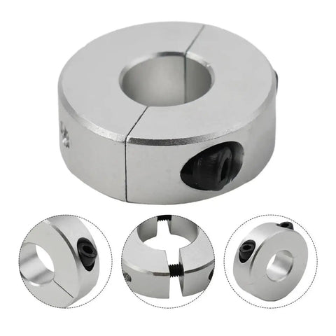 Sick Aluminum Alloy Fixed Locking Limit Ring Adjustable 6mm To 20mm Double Split Shaft Collar With Fasteners For Go Hard Rigging Or Maintenance Pro Jobs Because This Tool Is Tough Handles Load Weights Without Breaking Sweat At All, silver split shaft collar