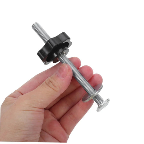 4 Piece T Slot Bolts And Star Handle Knobs With Flat Washers For Woodworking Jig Hardware Adjustable T Track Clamping System in hand