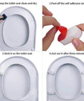 Toilet Seat Bumper For Bidet Attachment With Strong Adhesive White 4 Pack ABS Plastic Body And TPE Bottom Cushions Installation Steps
