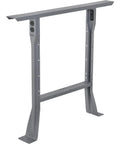 Shop Grade Steel Pedestal Workbench Sixty by Thirty Inches With Four Secure Locking Drawers And ESD Safety Edge Top, gray frame, side view