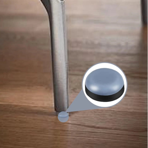 24 Pack Self Adhesive Furniture Sliders Move Heavy Chairs Sofas And Desks Slick Across Floors No Sweat Round Carpet Protectors Halt Dents Easy Glide Movers Total Win under chair leg on wooden floor.