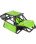 Nylon Rock Buggy Roll Cage Body Shell Kit For 1/10 RC Crawlers With DIY Unassembled Design, in green, lightweight tube frame.