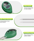 3 In 1 Soil Moisture Light pH Tester For Indoor And Outdoor Plants No Battery Needed Hydrometer with clear screen and double probes