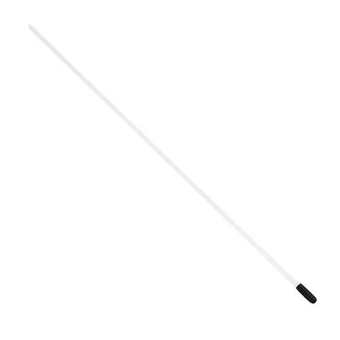 Single white antenna tube with cap from "Set Of 5 RC Car Antenna Tubes With Caps White Durable Plastic Receiver Antenna Protectors Helps Set Proper Angle For A Strong Signal Easy Install Fits Most RC Cars"