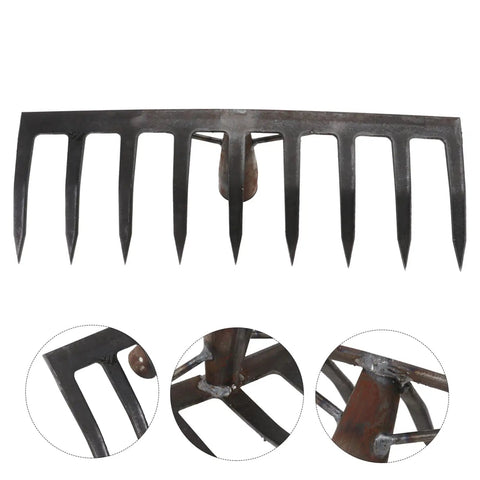 Heavy Duty Soil Rake For Gardening And Farming Plowing Aerating And Mixing Soil Tough As Nails Durable Steel Rake Tool