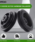 Double engine harmonic balancer showing grooves, Engine Harmonic Balancer Replacement Fits Acura TSX 2004 to 2008 RSX 2002 to 2006 Honda Accord