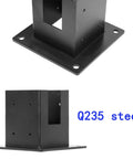 Built Tough 4x4 Post Base Brackets For Wood Fence Posts Coated Post Anchors With Screws, Q235 steel material