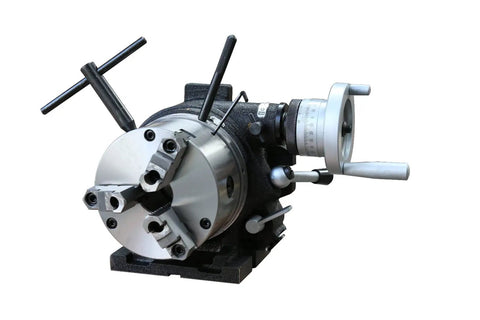 Heavy Duty 6 Inch Precision Indexing Spacer With Adjustable Chuck Rock Solid Worm Gear Rotary Base, detailed view.