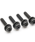 Replacement Tv Stand Screws Kit Features Four Premium Metric Black Machine Screws for secure TV base mounting.