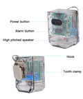 Built Tough Motion Sensor Safety Alarm For Frontline Workers With 100dB Distress Alert Long Battery Life showing power and alarm buttons.