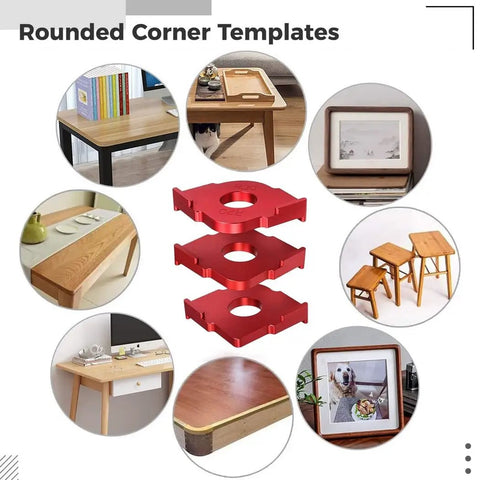 Straight Up Premium Heavy Duty Aluminum Radius Jig Router Templates Set Of 3 Killer Rounded Corner Guides for woodworking projects.