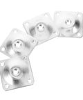 Heavy Duty Furniture Leg Mounting Plates For Table And Sofa Connector Hardware With Quick Install Screws Built Tough No Sweat Setup Durable Steel Bracket Kit For Cabinets And Chairs 20 Pack showing four square steel plates