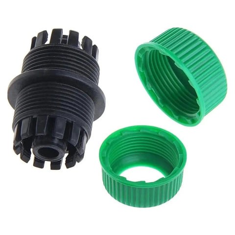 Top Tier Five Piece Quick Connect Hose Kit For Garden Drip Irrigation And Pipe Repair, Includes Plastic Adapter Fittings To Fix Leaks And Extend Water Flow Smoothly Without Tools Or Hassle. black and green plastic threaded hose fittings for drip irrigation repair