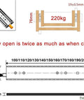 Heavy Duty Full Extension Ball Bearing Drawer Slides One Pair With Lockable Positioning Wheels, 76mm wide, 220kg capacity, diagram illustration.