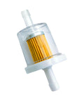 One Quarter Inch Inline Fuel Filter Kit For Briggs And Stratton Kawasaki Toro MTD And Craftsman Engines, 40 Micron, clear plastic body