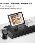 1D 2D QR Barcode Scanner With Buzzer And LED Indicator Automatic Omnidirectional Desktop Reader with POS setup