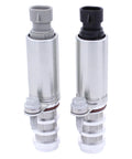 Engine VVT Solenoid Kit With Wire Connector For Chevy GMC Buick Pontiac Cars And SUVs Like Terrain Verano Regal Malibu HHR G6 Cobalt Captiva Aura Ion Vue LaCrosse And More Include Intake Exhaust Camshaft Position Sensor And Actuator, front view
