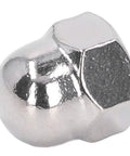 Dope 50Piece 304 Stainless Steel Cap Nut Set For Fastener Repairs And Machine Maintenance Plus Rustproof Gear That Will Keep Your Vehicle Running Smooth. close-up chrome cap nut