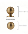 30 Pack 1 Inch Round Solid Ball Cabinet Knobs In Rich Champagne Bronze Finish for kitchen and bathroom drawer pulls, dimensions 1.2x0.9 inches.