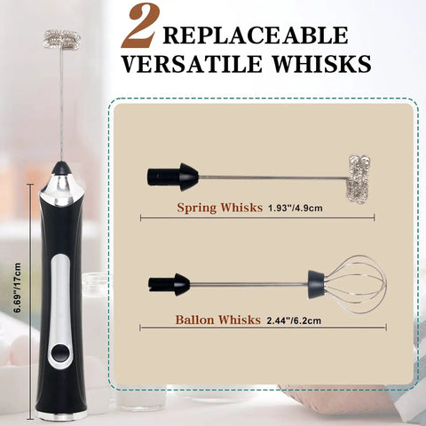 Rechargeable Milk Frother Handheld For Coffee With 3 Speeds 2 Heads And Stand Barista Grade Electric Milk Foam Wand tools