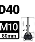 Adjustable Furniture Leveling Feet Set With 40mm Dia Nylon And Stainless Steel Base No Tool Needed Height Adjustment From 30 to 150mm Fits M5 to M12 Thread, D40 M10 80mm