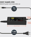 54.6V 2A Ebike Charger For 48V Lithium Batteries And Electric Scooters With DC 5.5x2.1mm Plug size details