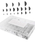 135 Piece Woodruff Key Set Carbon Steel Half Moon Keys For Metric Keyways And Pulleys with storage case