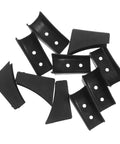 Boat Shape Chair Foot Pads With Screws, U Shaped Floor Protectors, Grippy No Slip Rubber Feet, 10 pack, black chair leg caps