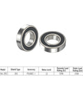 Miniature Deep Groove Ball Bearing R166-2RS 3/16 Inch Bore 3/8 Inch Outer Diameter 1/8 Inch Width Chrome Steel GCr15