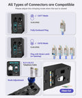 Diagram of RJ45 Crimp Tool That Does It All All In One Pass Through Ethernet Crimper For CAT7 CAT6A CAT6 CAT5E CAT5 Connectors