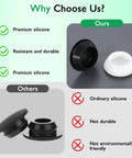 Comparison of 4 Pieces Rubber Plugs For Round Holes One And Three Quarters Inch Black Snap In Locking Hole Plugs with other silicone plugs