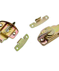 Rock Solid Two Pack Zinc Steel Table Leaf Locks And Align And Lock Buckle Connectors For Dining Extension Tables Plus Computer Workstations, zinc coated hardware set.