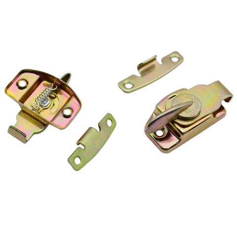 Rock Solid Two Pack Zinc Steel Table Leaf Locks And Align And Lock Buckle Connectors For Dining Extension Tables Plus Computer Workstations, zinc coated hardware set.