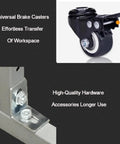 Rugged Wire Spool Rack For Cable Reels Steel Wire Dispenser with brake caster and hardware details for 100 lb capacity