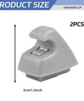 Sun Visor Clips For Cars Pack Of 2 Replacement Sun Visor Retainer Holders Durable ABS Plastic Bracket Hooks For Chevy Silverado Cruze Tahoe Gray