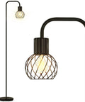 Industrial LED Floor Lamp Tall Standing Light With 6W Bulb Foot Switch No Fuss Easy Setup Metal Modern Floor Lamp