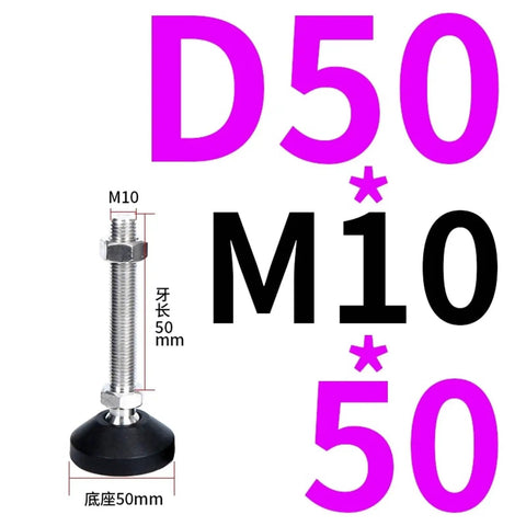 Thread Type Adjustable Leveling Feet With Swivel Base And Articulating Legs For Furniture Support, Fits M8 M10 M12, Durable