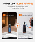 15 Pack Travel Vacuum Storage Bags with Dual Power Pump for Clothes Space Saver Compression Bags USB and battery modes
