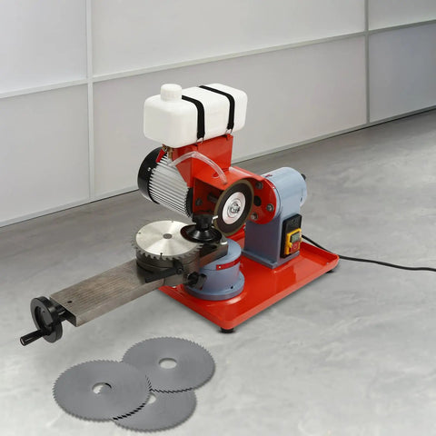 Circular Saw Blade Sharpener 370W Angle Mill Grinder With Water Cooling Tank for precision sharpening and restoration.